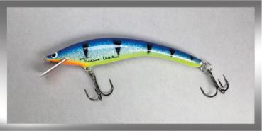 Turus Ukko Original Wobbler schwimmend, Länge: 12 cm, Farbe: Blue Perch 022, mit roter Tauchschaufel